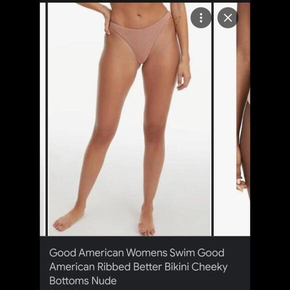 New good american ribbed cheeky bikini bottoms - Picture 2 of 3